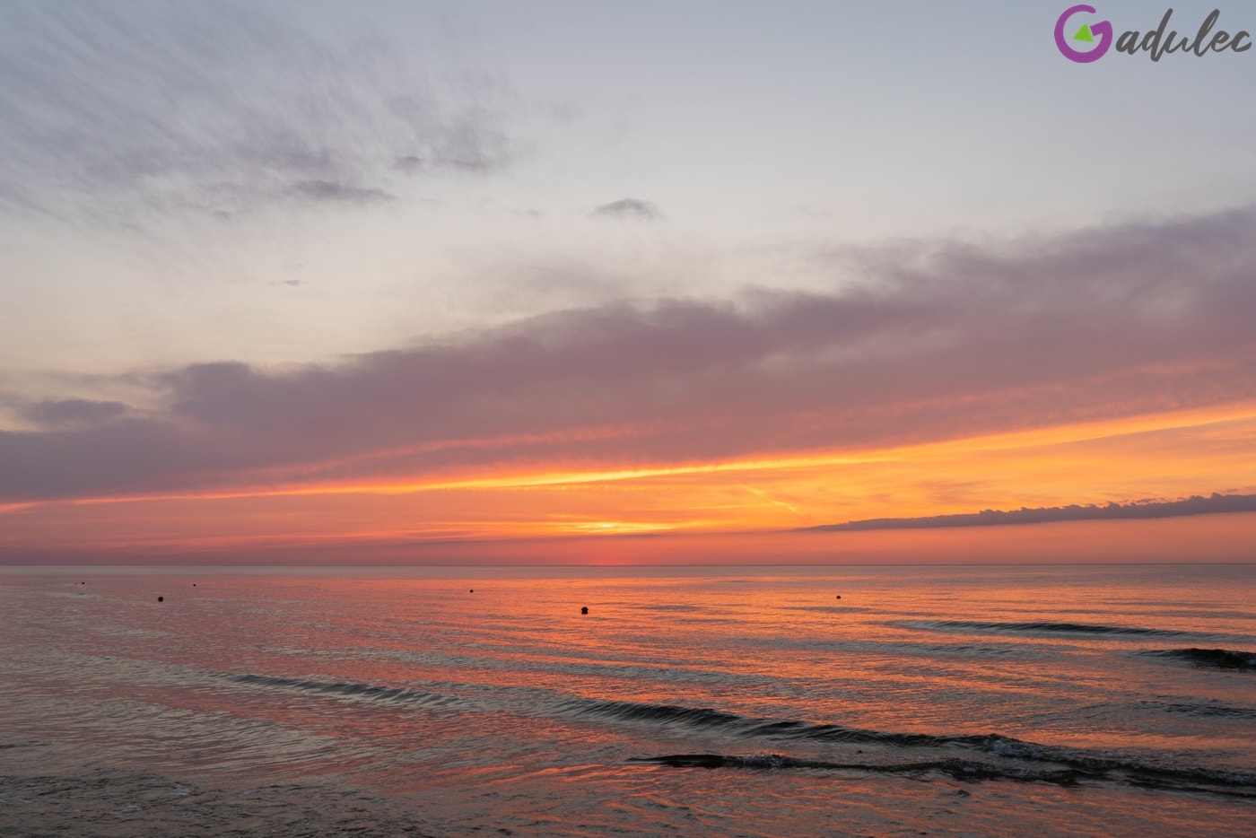 Zachód słońca w Łebie na plaża